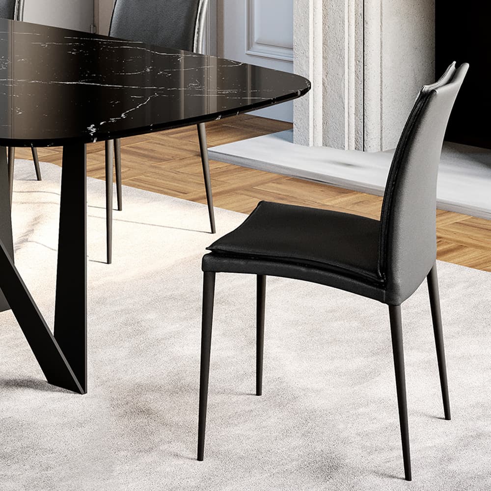 Asia High Soft With Metal Legs Dining Chair By FCI London