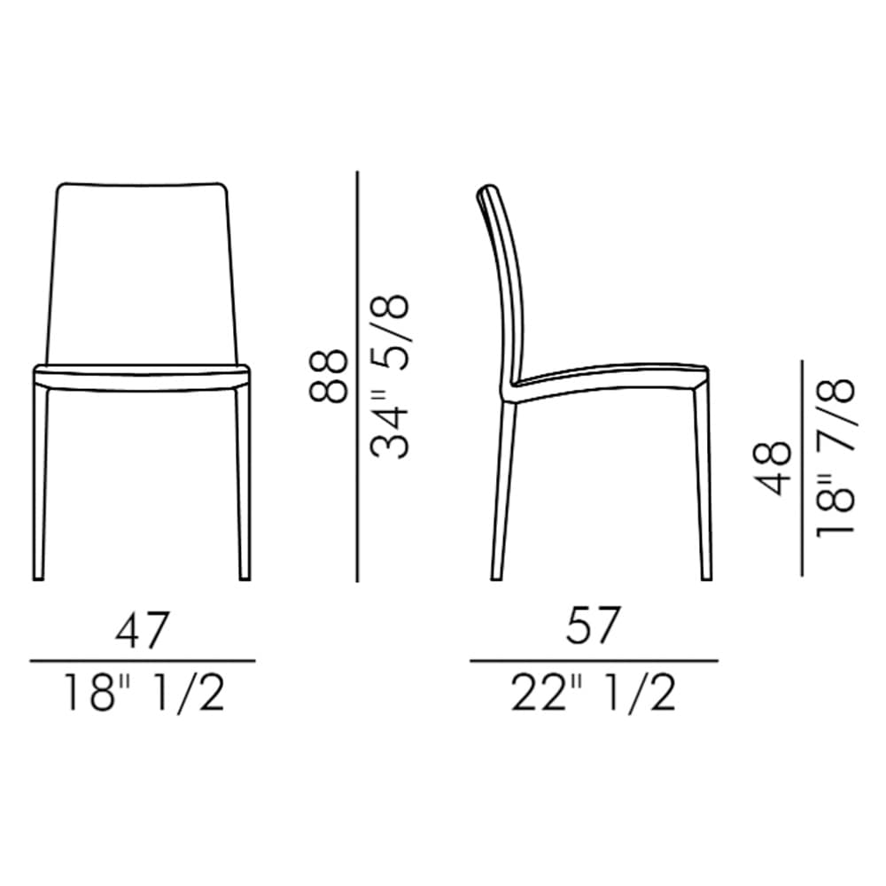 Asia Soft With Metal Legs Dining Chair By FCI London
