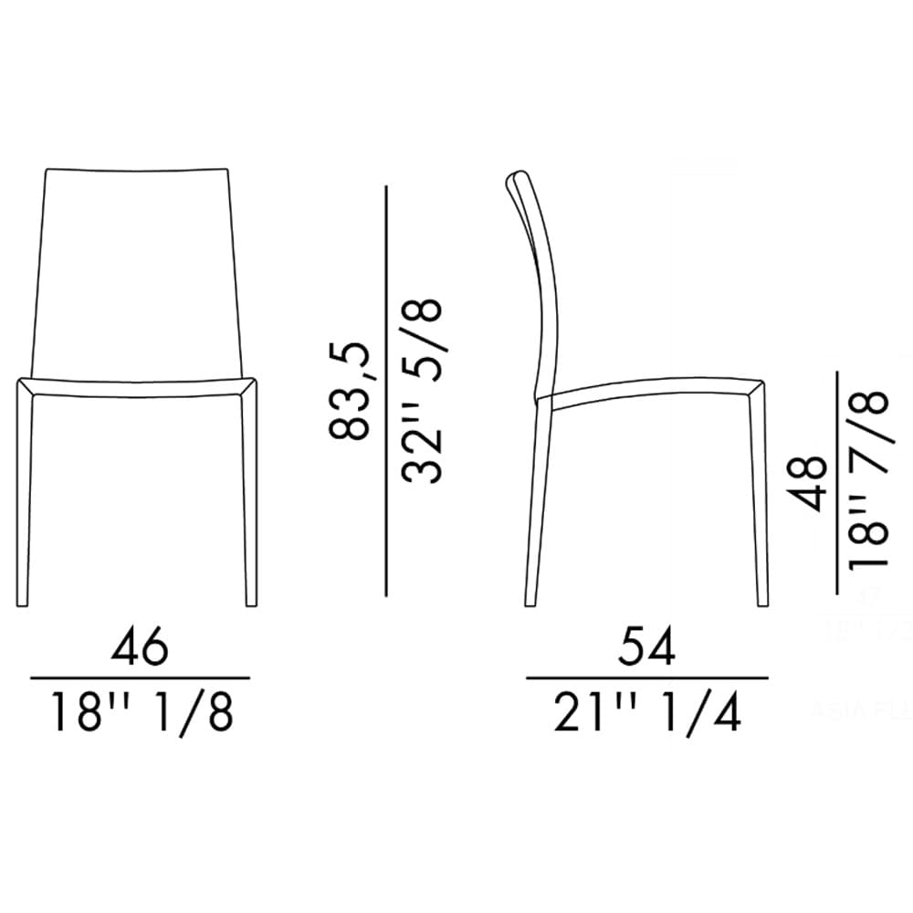 Bea With Metal Legs Dining Chair By FCI London