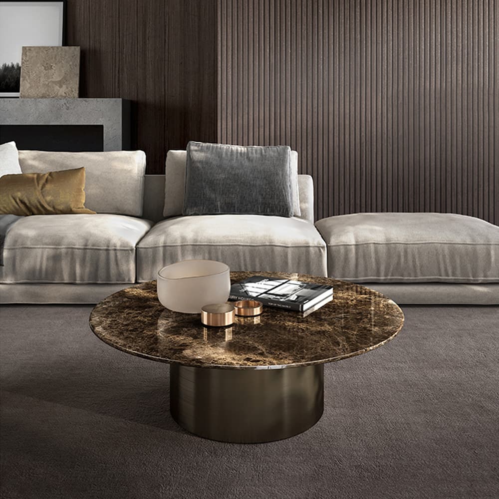 Cilindro Low Top Marble Coffee Table By FCI London