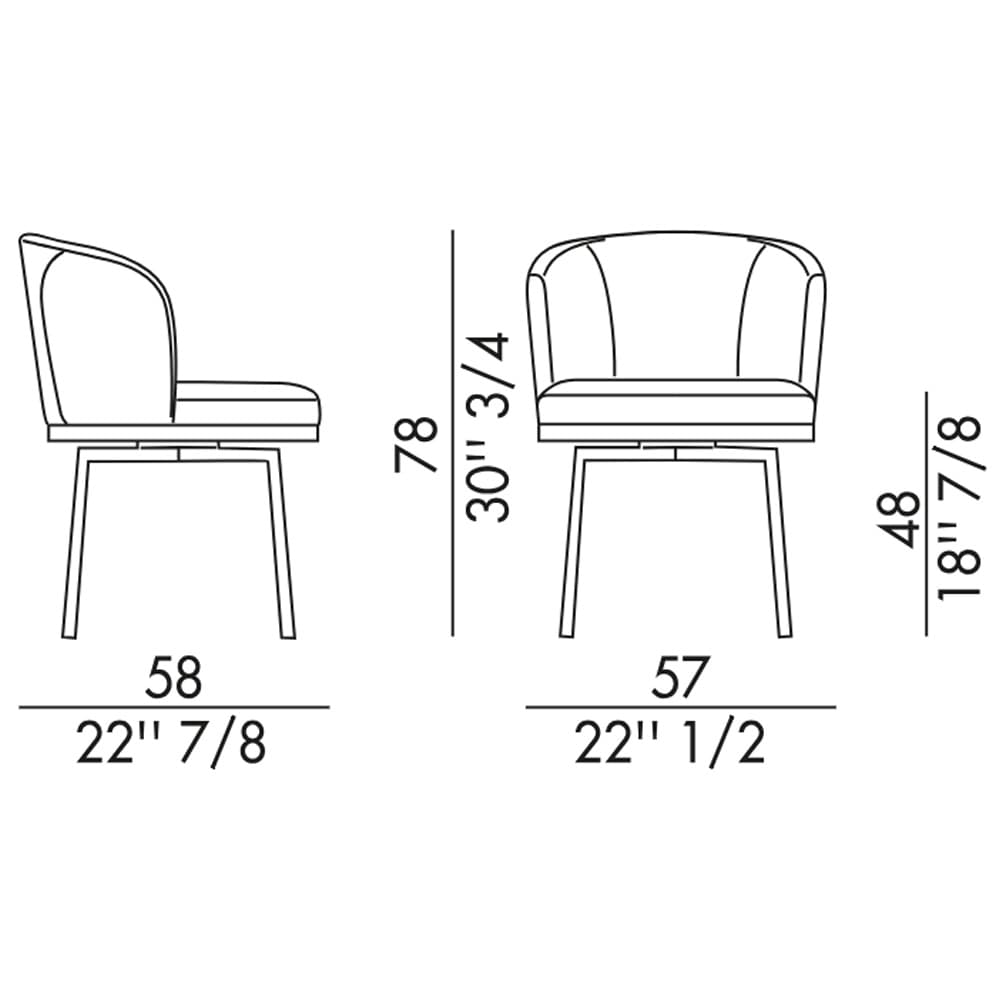 Ginger With Metal Legs Dining Chair By FCI London