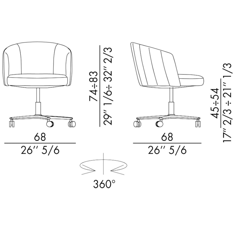 Jane 5 Ways Swivel Chair By FCI London