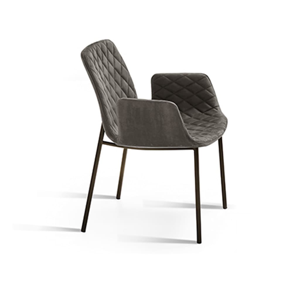 Lenny 4 Metal Legs Armchair By FCI London