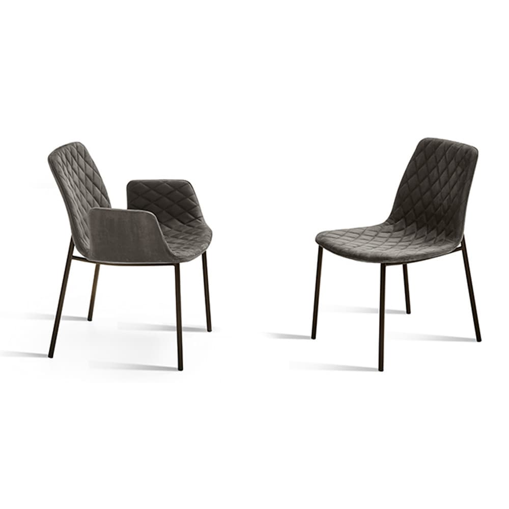 Lenny 4 Metal Legs Armchair By FCI London