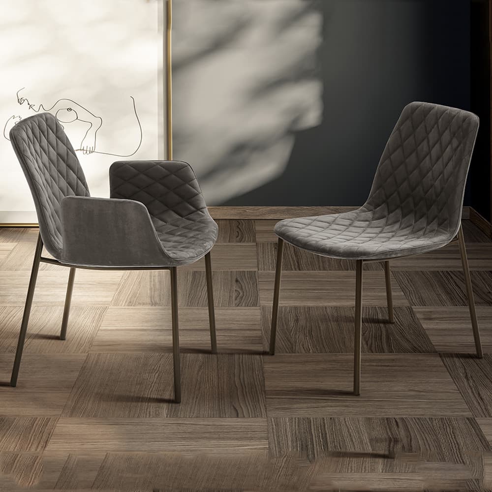 Lenny 4 Metal Legs Armchair By FCI London