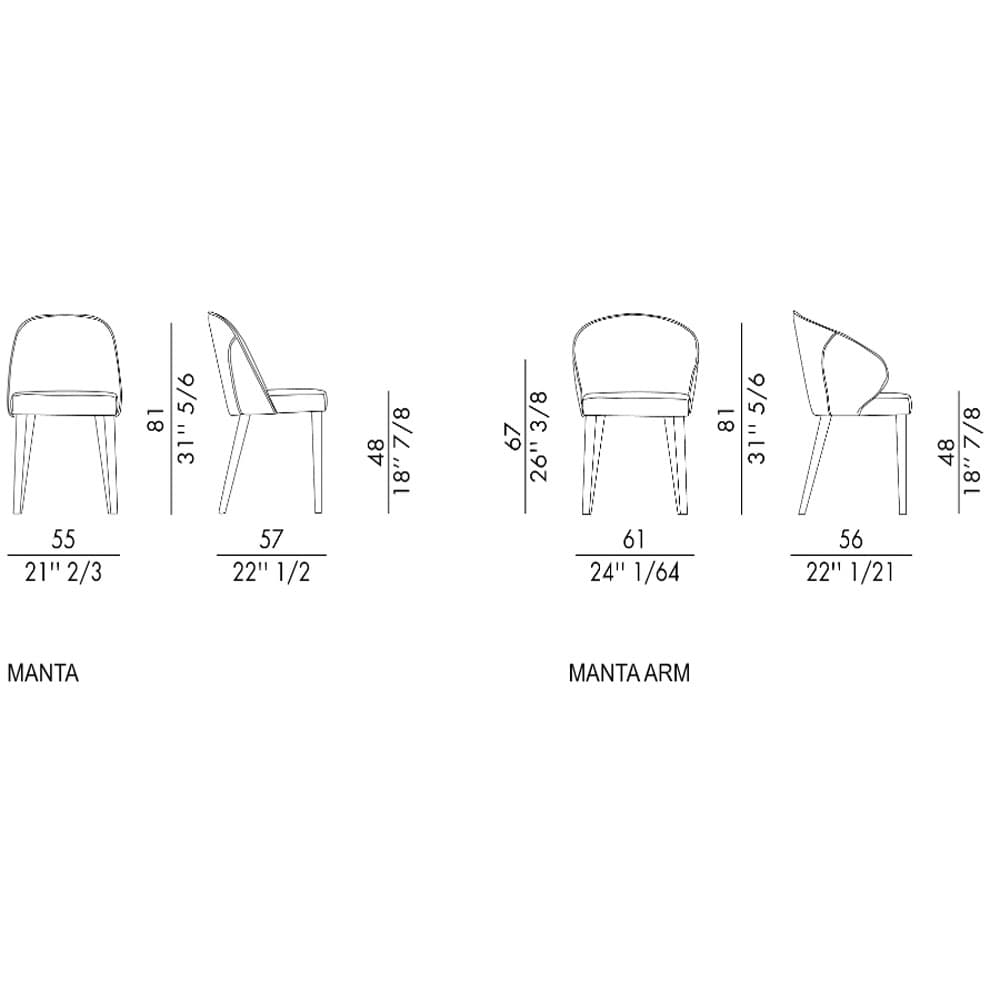 Manta 4 Metal Legs Dining Chair By FCI London