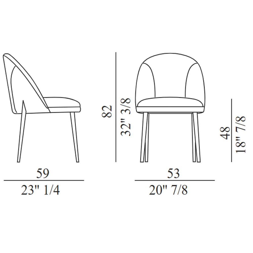 Minni With Metal Legs Dining Chair By FCI London
