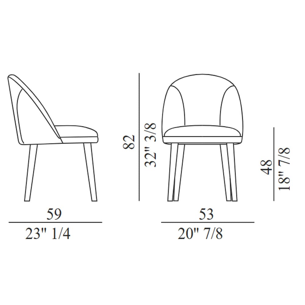 Minni With Wooden Legs Dining Chair By FCI London