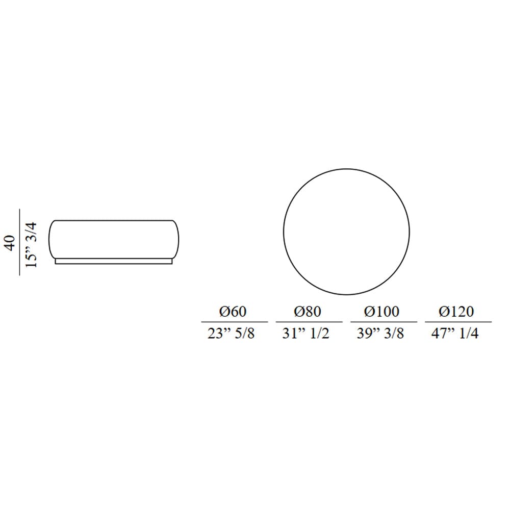 Nuvola With Profile Footstool By FCI London