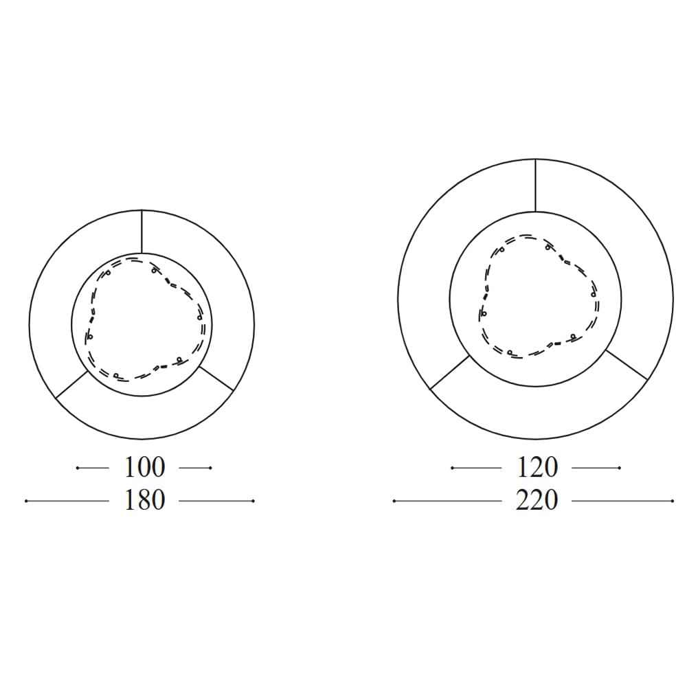 Onda Top Wood Ceramic Dining Table By FCI London