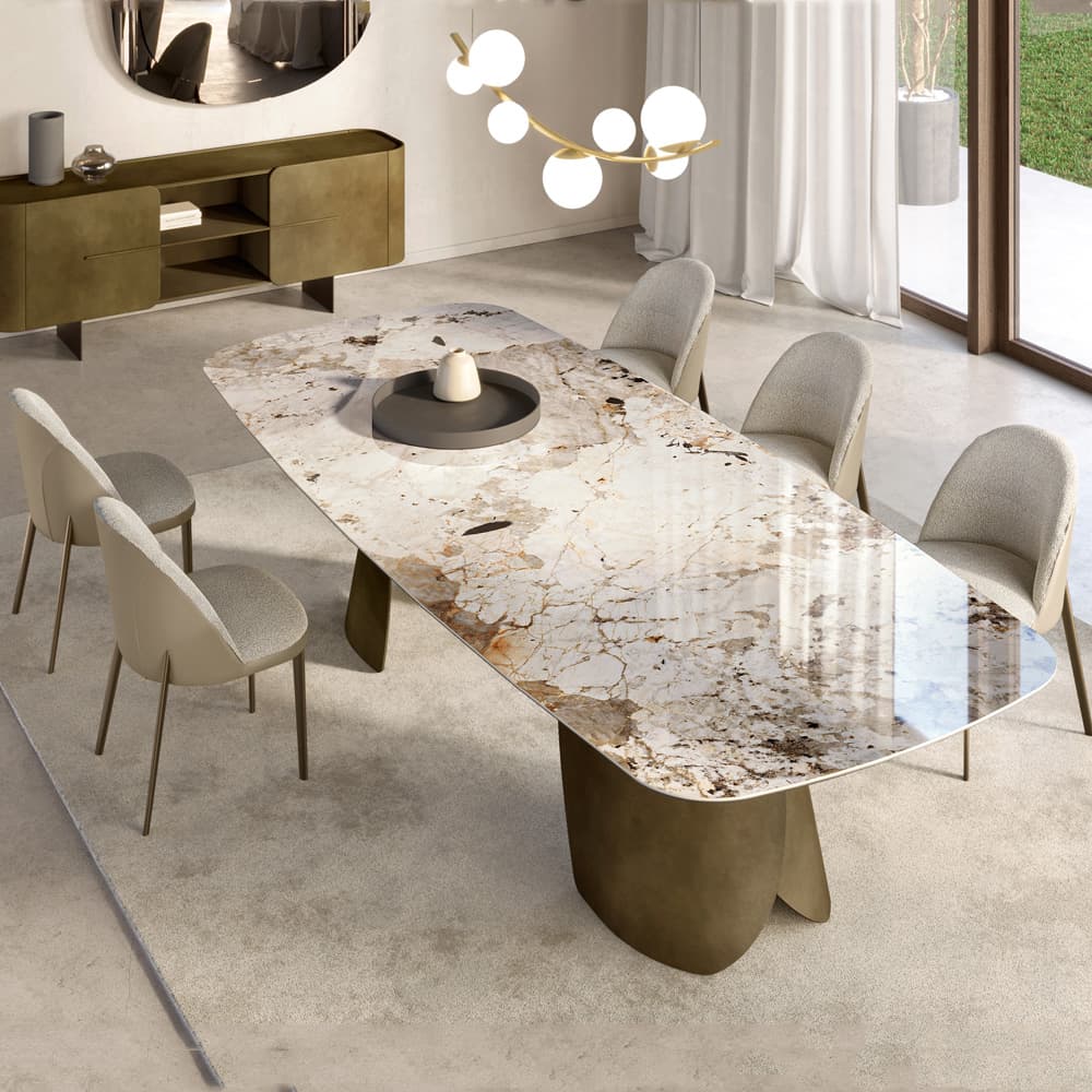 Perla Top Ceramic Dining Table By FCI London