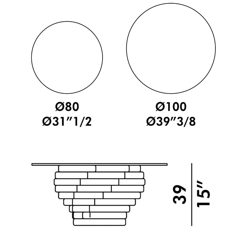 Rotolo Low Top Glass Coffee Table By FCI London