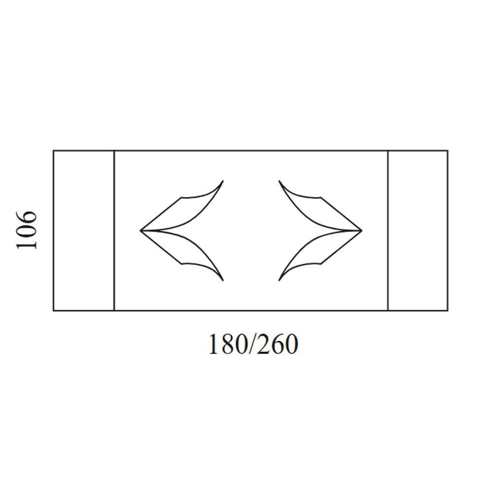Twist Extendable Top Cristallo Dining Table By FCI London
