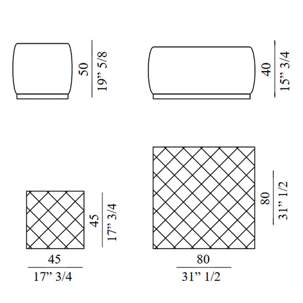 Willy With Profile Footstool By FCI London