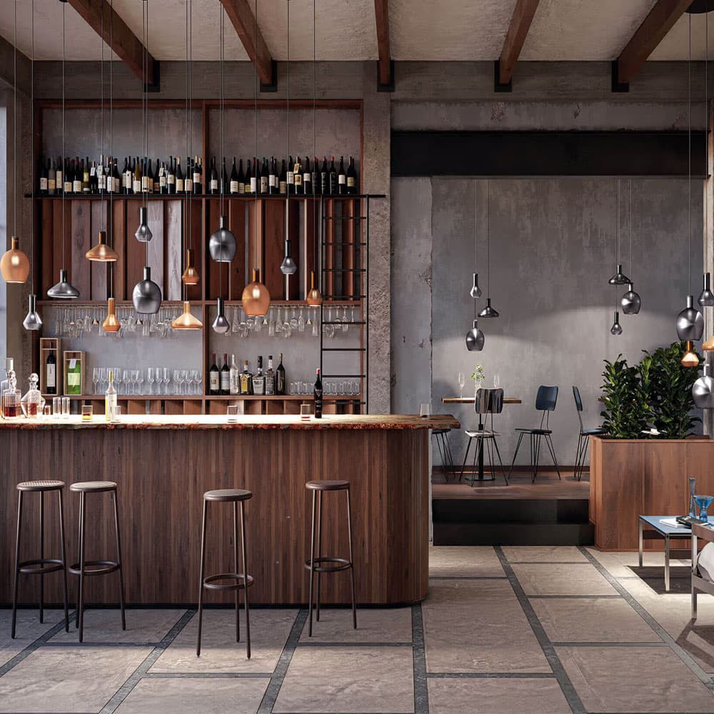 Cluster of 3 Flask Lighting By FCI London