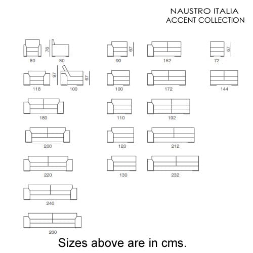 Zoe Sofa Accent Collection by Naustro Italia