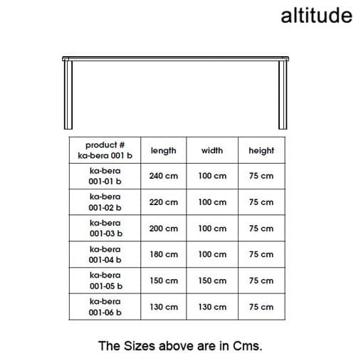 Ka-Bera 001 B Dining Table by Altitude