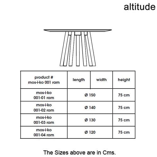 Mos-I-Ko 001 Ra Dining Table by Altitude