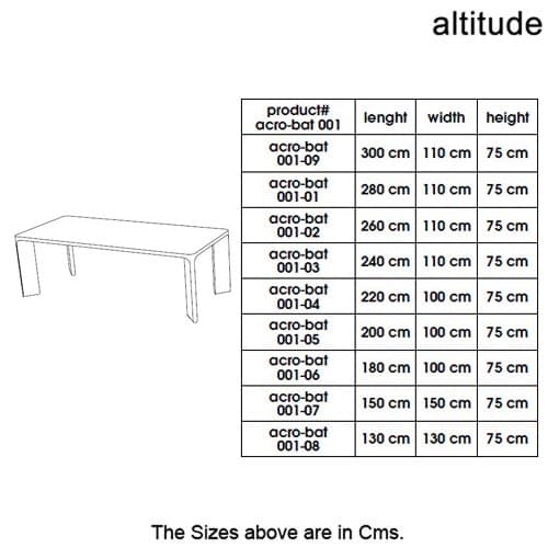 Acro-Bat 001 Dining Table by Altitude