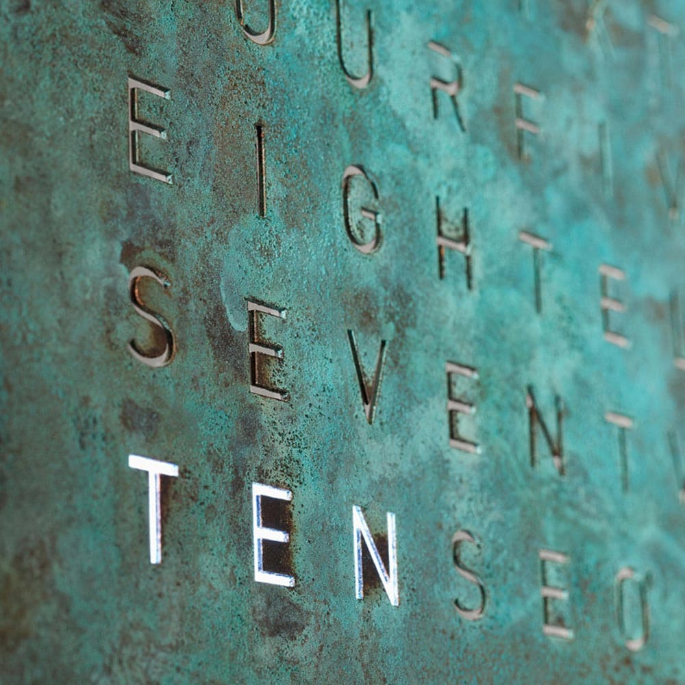 Qlocktwo Classic Creators Edition Clock Vintage Copper by Biegert and Funk