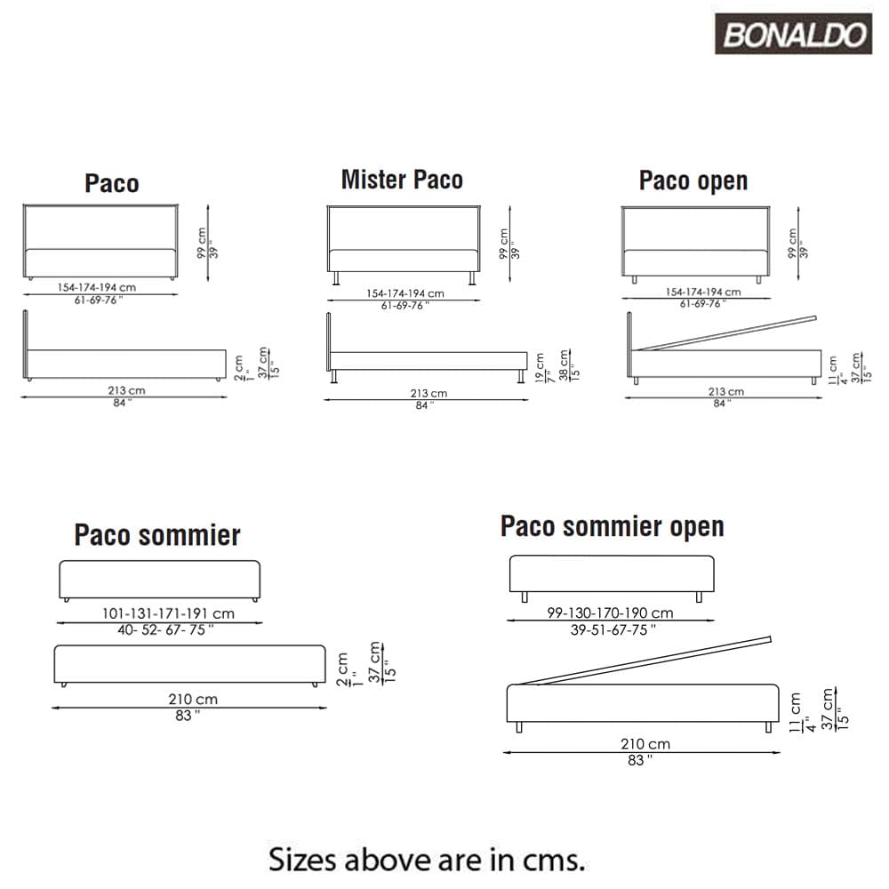 Paco Double Bed by Bonaldo