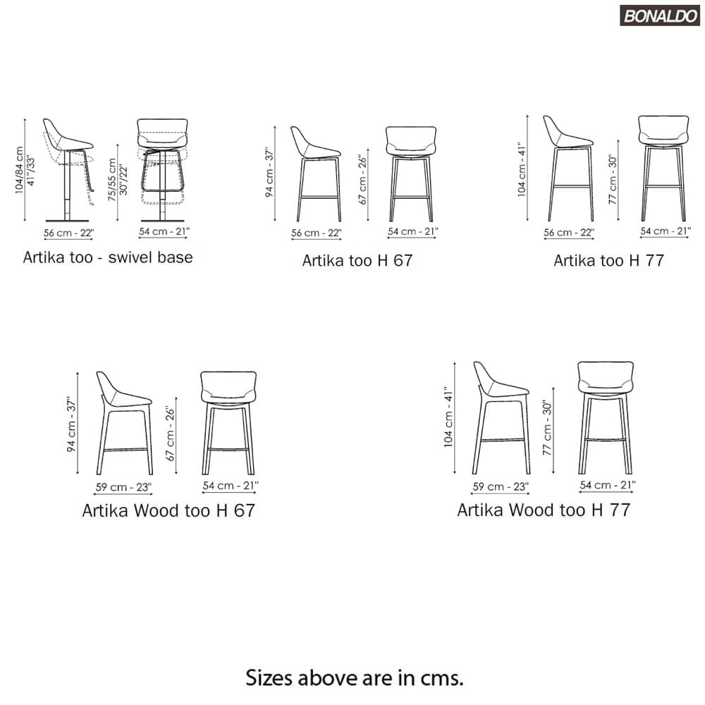 Artika Too Bar Stool by Bonaldo