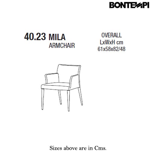 Mila Armchair by Bontempi