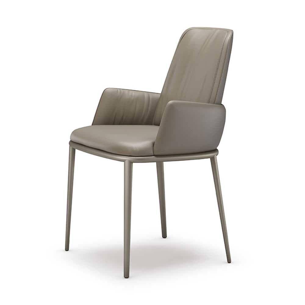 Belinda ML Armchair with plush design and lacquered steel legs from Cattelan Italia at FCI London.