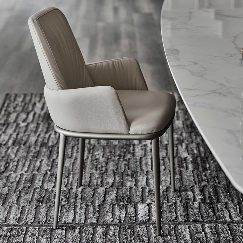 Close-up of Belinda ML Armchair's backrest highlighting the detailed upholstery from Cattelan Italia.