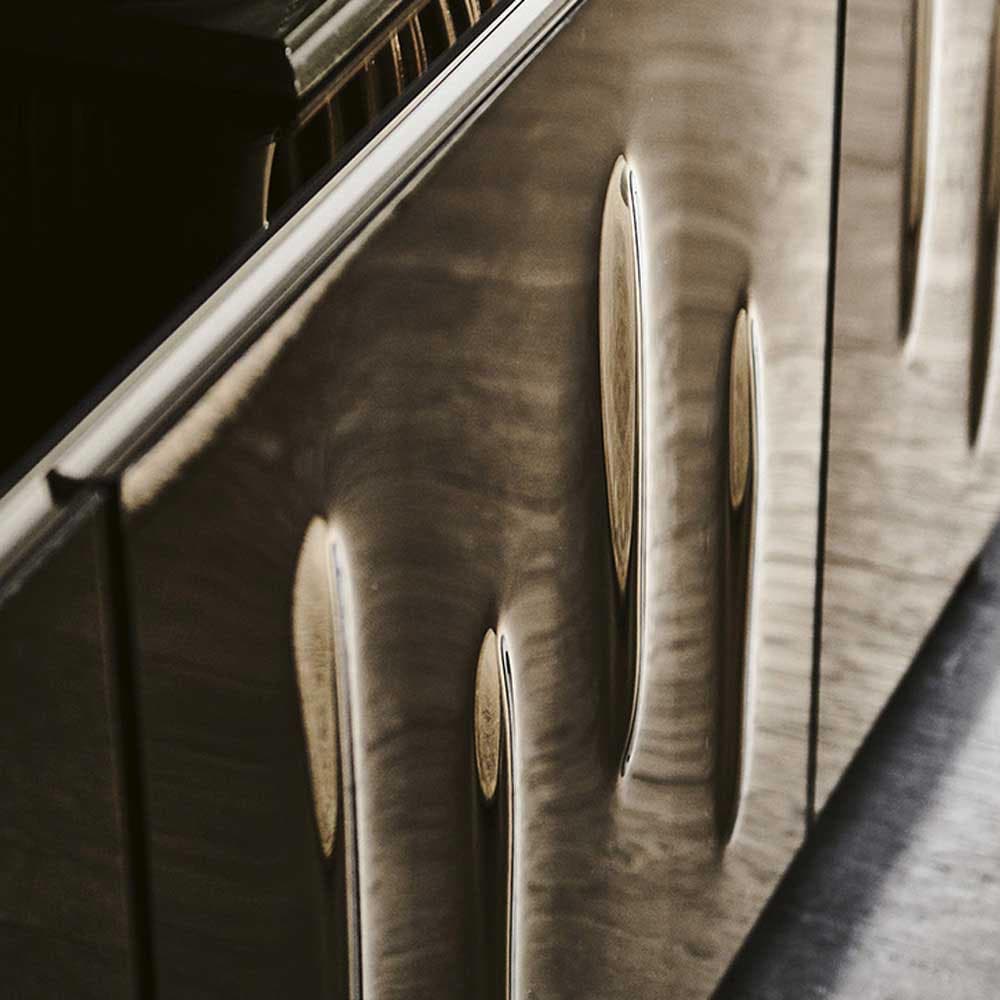 Modern wooden and glass combination of the Carnaby sideboard by Cattelan Italia at FCI London