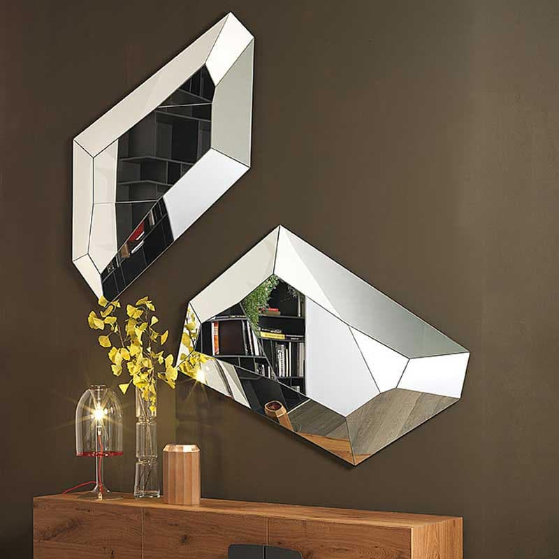 Side view of Diamond mirror by Cattelan Italia highlighting modern elegance from FCI London