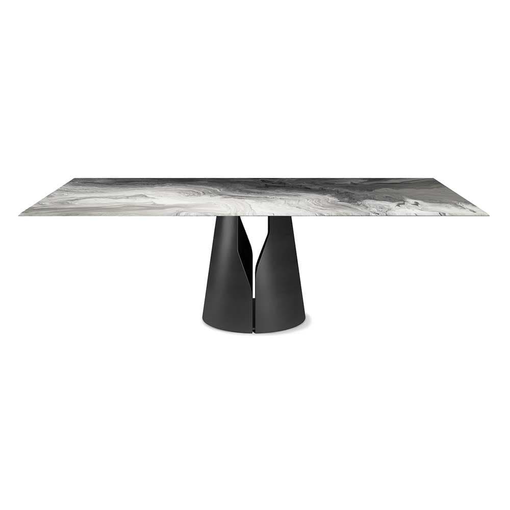 Side view of Giano Crystalart dining table by Cattelan Italia available at FCI London