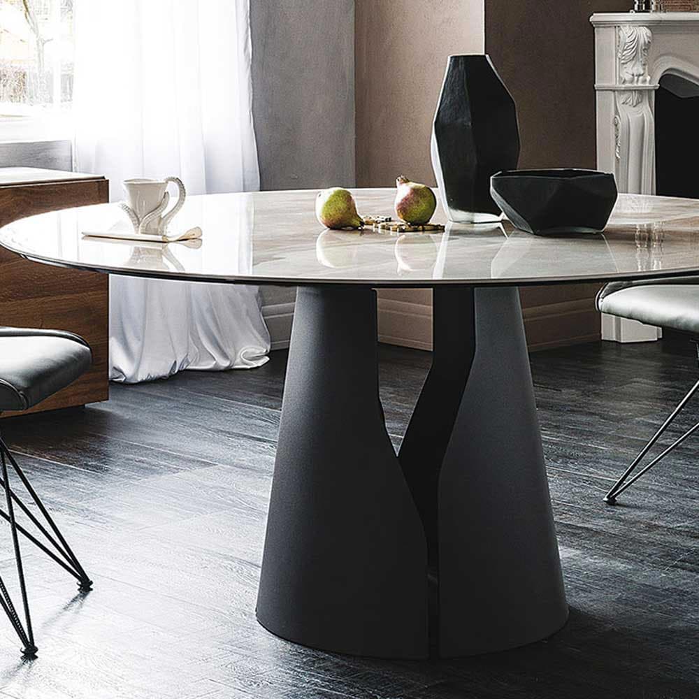 Side view of Giano Keramik fixed table by Cattelan Italia from FCI London