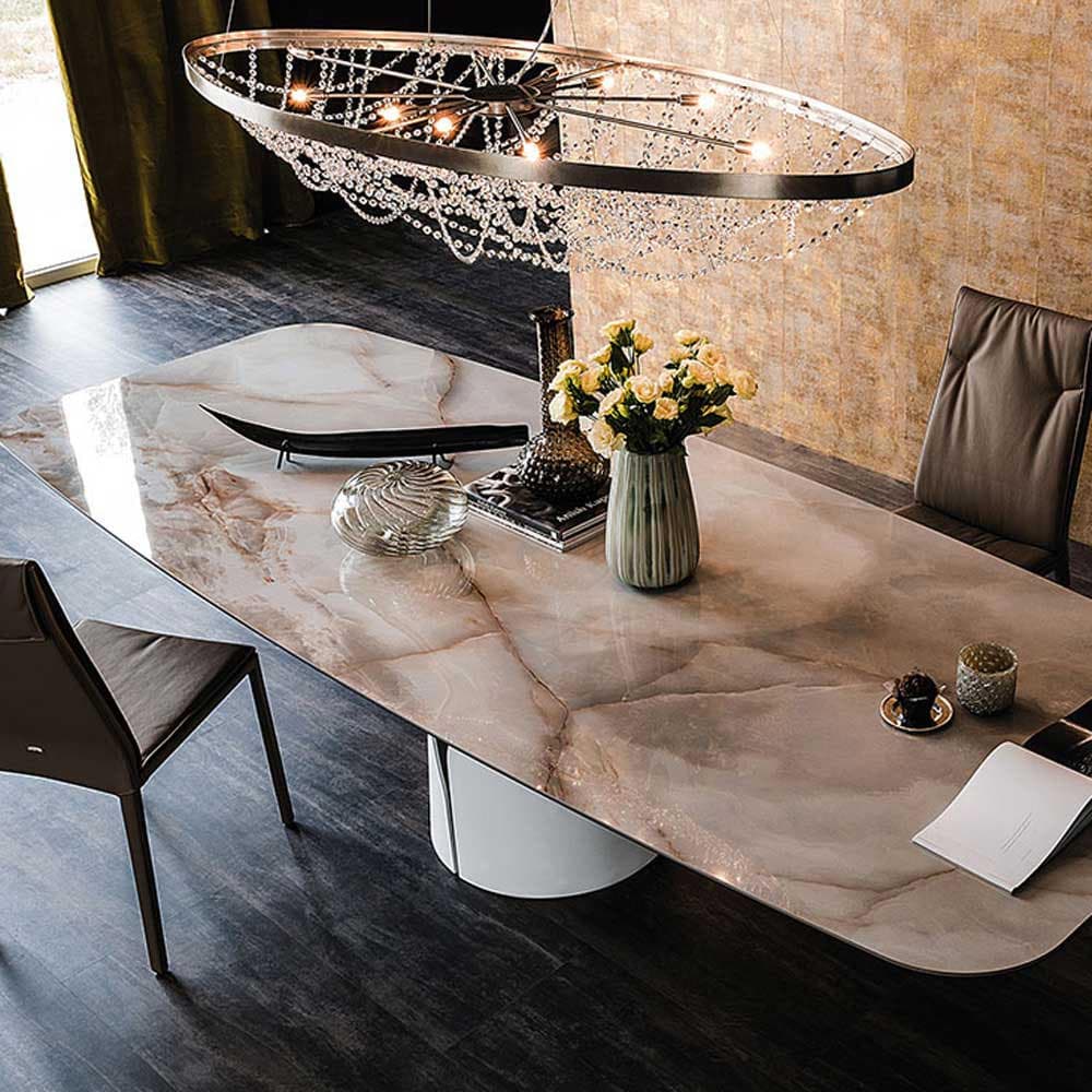 Giano Keramik fixed table by Cattelan Italia with polished finish from FCI London