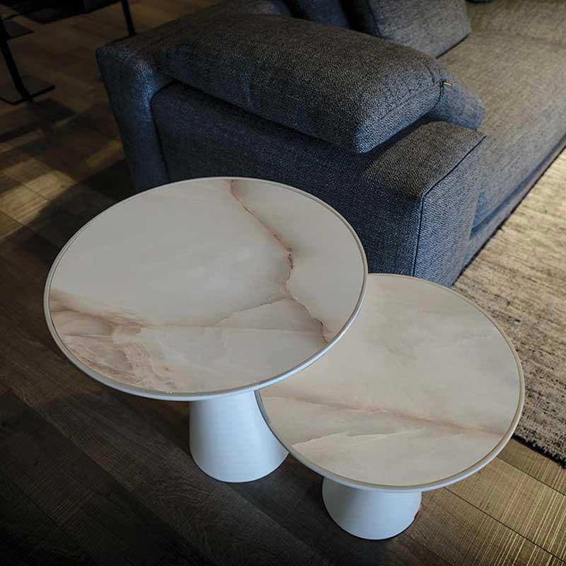 Peyote Keramik side table by Cattelan Italia, featuring modern ceramic and polyurethane design