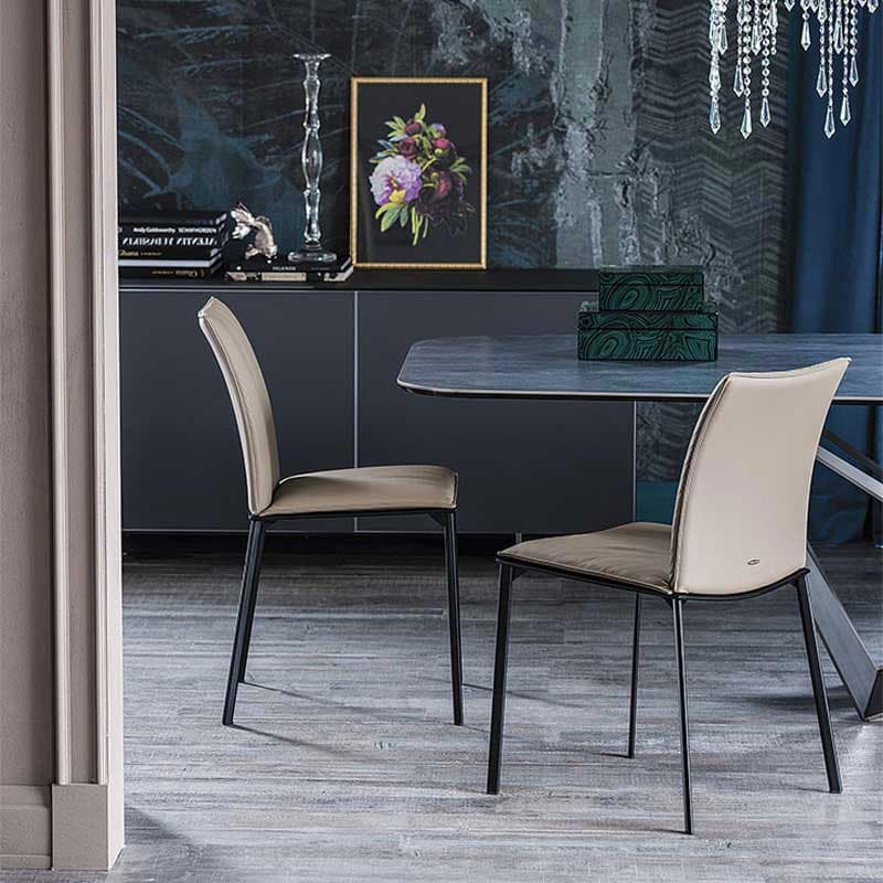 Close up of Rita dining chair upholstery detail by Cattelan Italia from FCI London