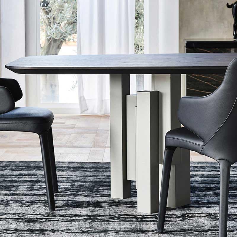 Contemporary wooden dining table with minimalist design from Cattelan Italia at FCI London.