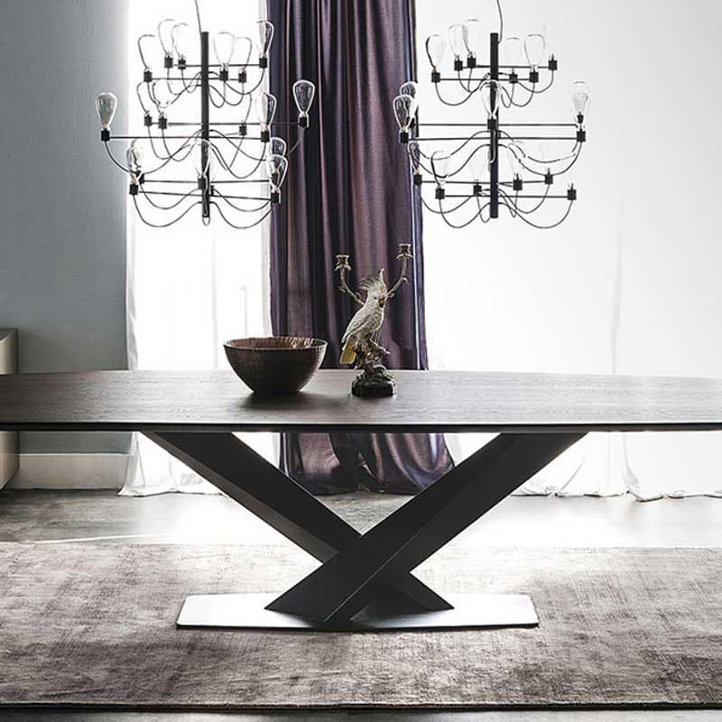 Stratos Wood Fixed Table by Cattelan Italia