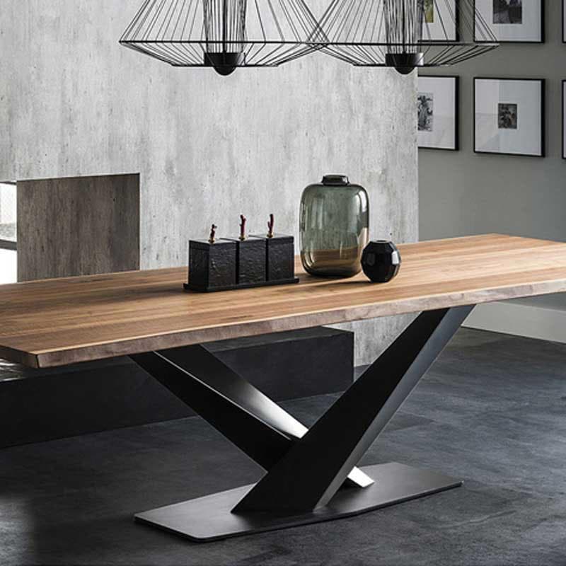 Stratos Wood Fixed Table by Cattelan Italia