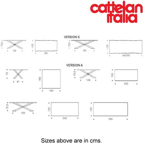 Spyder Wood Fixed Table by Cattelan Italia
