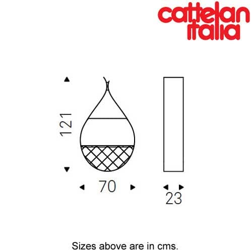 Technical view of drop bookcase by Cattelan Italia at FCI London