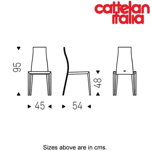 Technical specification of Kay dining chair by Cattelan Italia provided by FCI London
