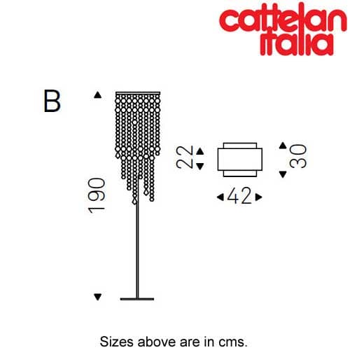 Technical details of Venezia floor lamp by Cattelan Italia available for purchase at FCI London