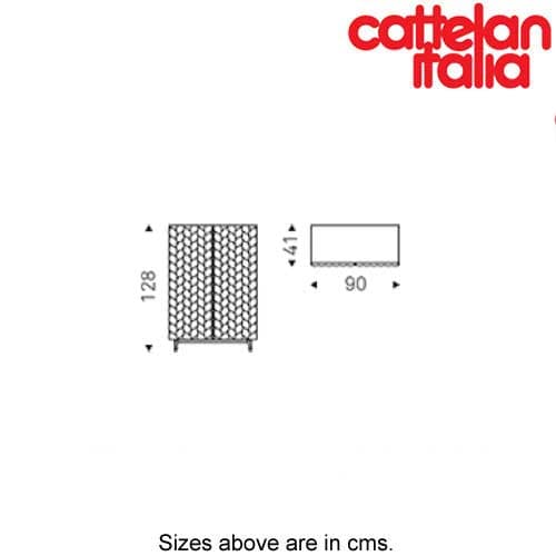 Technical close up of Spiga drinks cabinet by Cattelan Italia showcasing quality materials FCI London