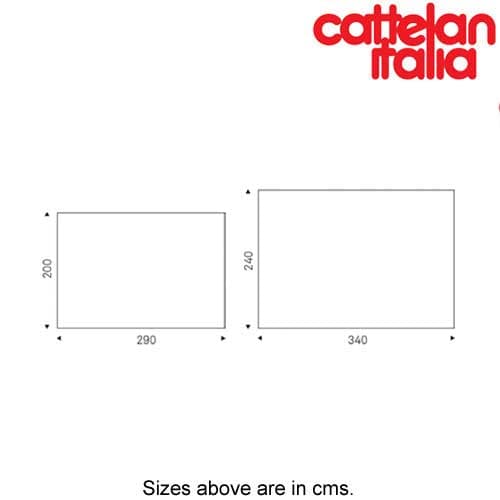 Technical image of Marek Rug by Cattelan Italia highlighting its detailed construction available at FCI London.