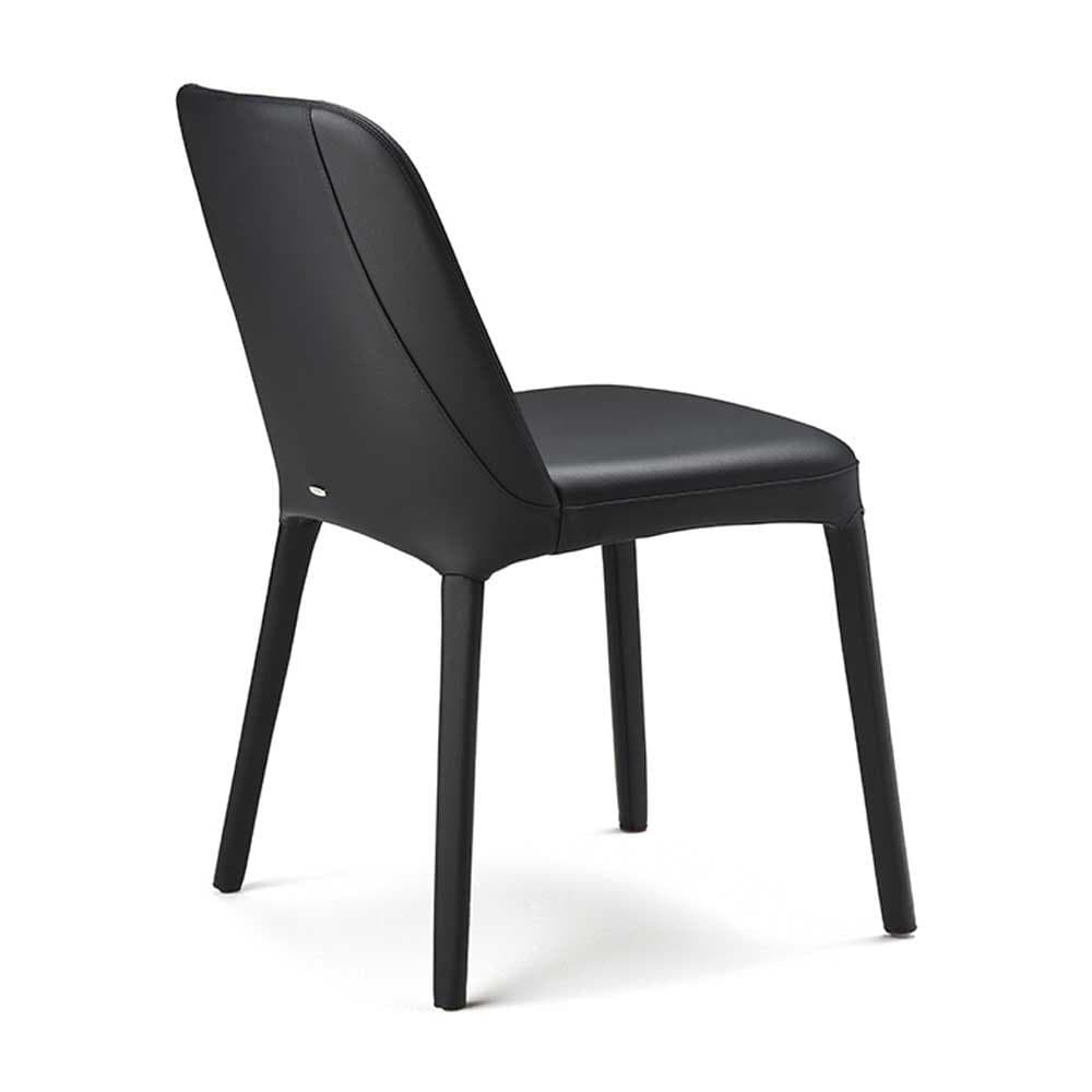 Wilma dining chair with luxurious leather upholstery and a refined silhouette from FCI London.