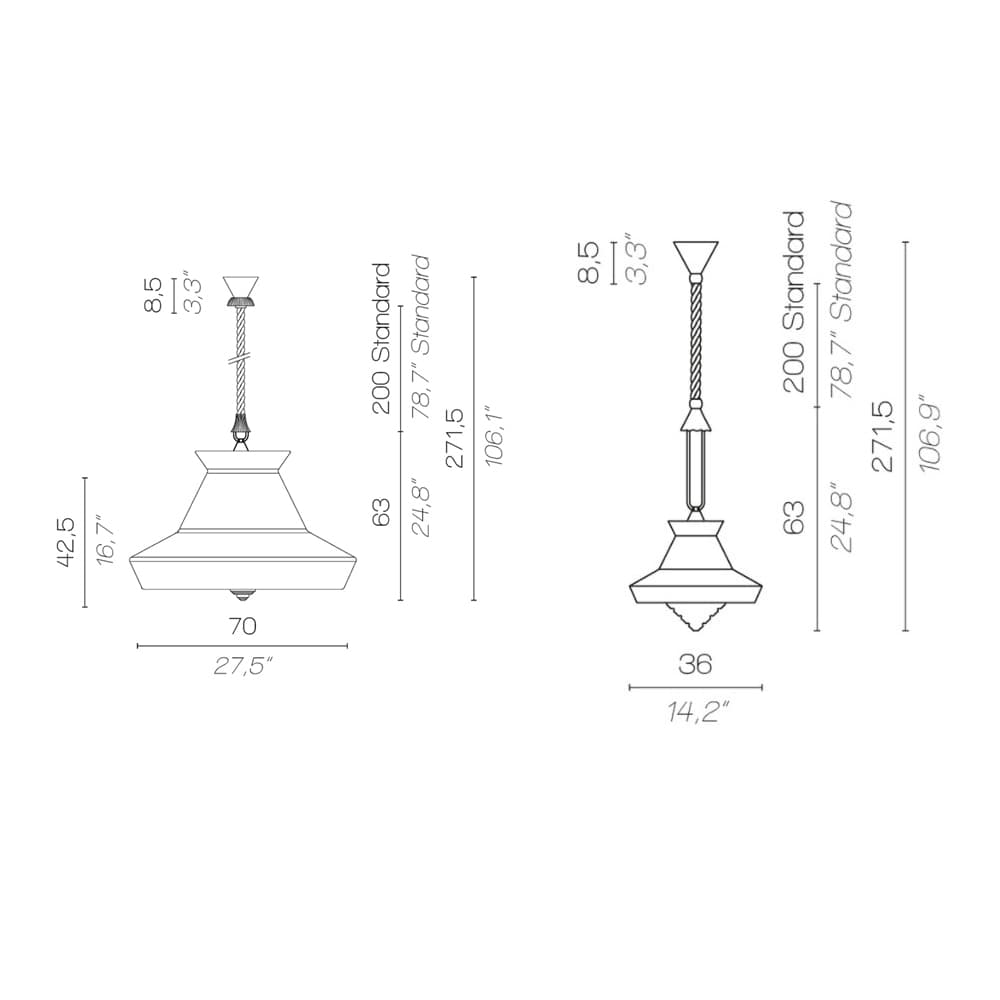 Calypso So Guadaloupe Suspension Lamp by Contardi