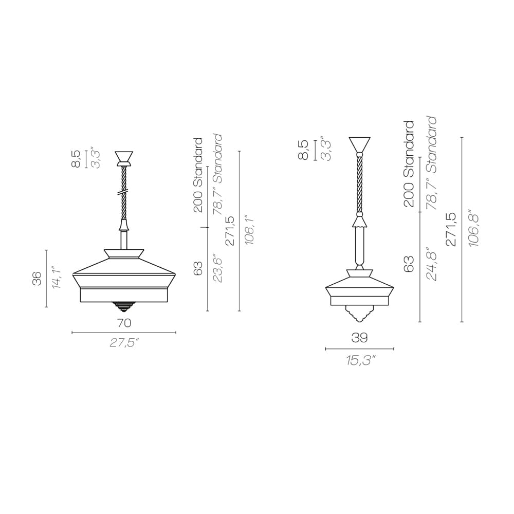 Calypso So Outdoor Martinique Suspension Lamp by Contardi