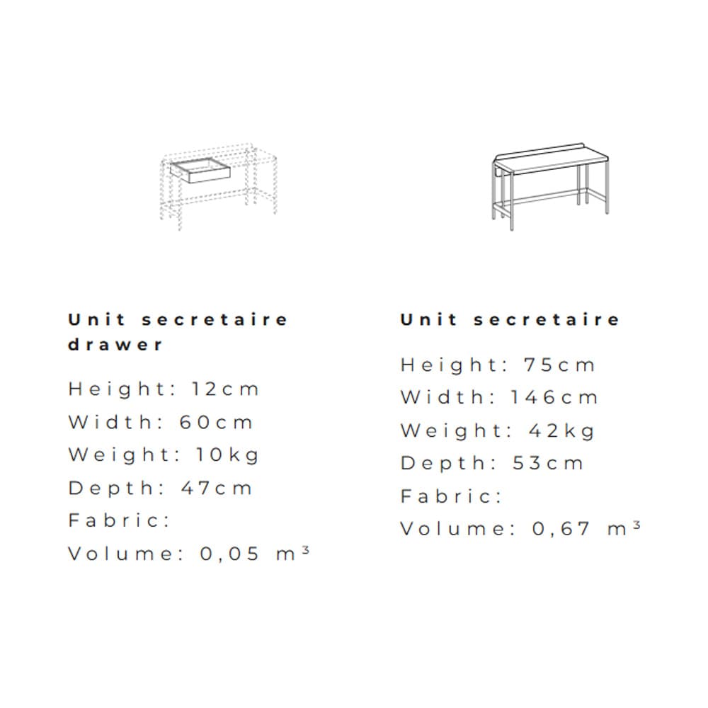 Unit Secretaire Side Table By FCI London