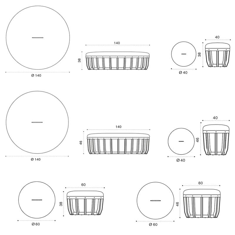 Swing Outdoor Footstool by Ethimo